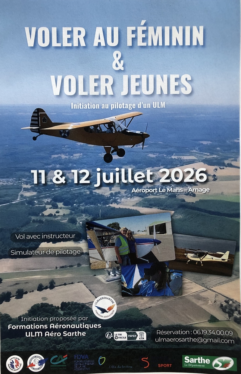 Voler jeunes et volez au féminin – 11 et 12 Juillet 2026